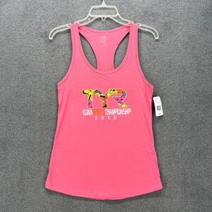 TYR Tank‎ Top Womens Medium Pink Kona World Championship 2016 Graphic Racerback
